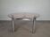 Mid-century Czechoslovak smoked glass coffee table, chrome metal, 1970s