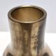 Vintage Glass Vase with Brass Part, Italy