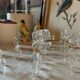 Blown glass dog knife holder