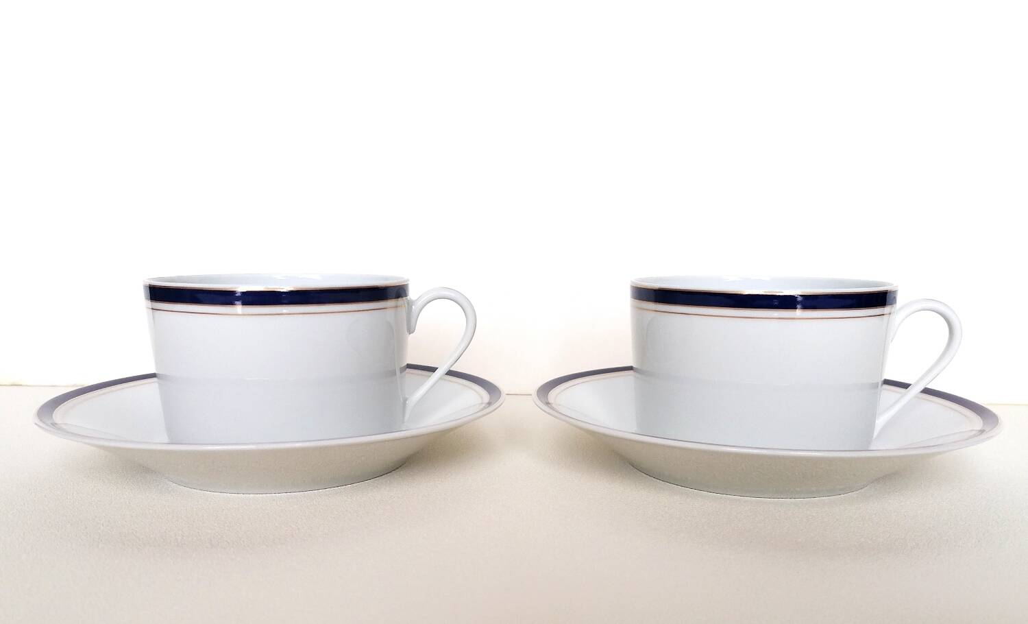 Duo of Limoges Haviland cups from the Nuit bleue collection