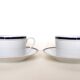 Duo of Limoges Haviland cups from the Nuit bleue collection