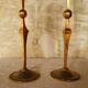 Contemporary brass candlesticks.