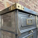 Meuble d'Archivage industriel 30 clapets Strafor 1920s