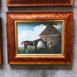 Set of six equestrian illustrations