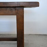 Minimalist bench made of solid chestnut wood - 50s