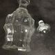 Old faceted glass liqueur carafe and stopper - 27 cm