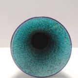 Blue and Teal Ceramic Vase in the style of Bitossi
