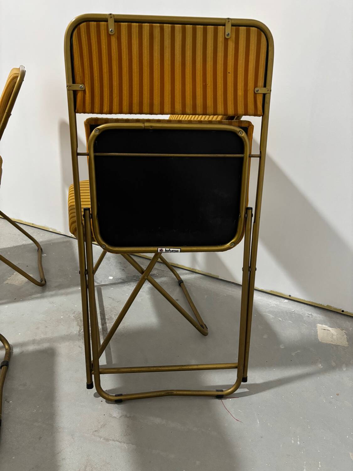 Série de 4 chaises pliantes Lafuma vintage des années 60