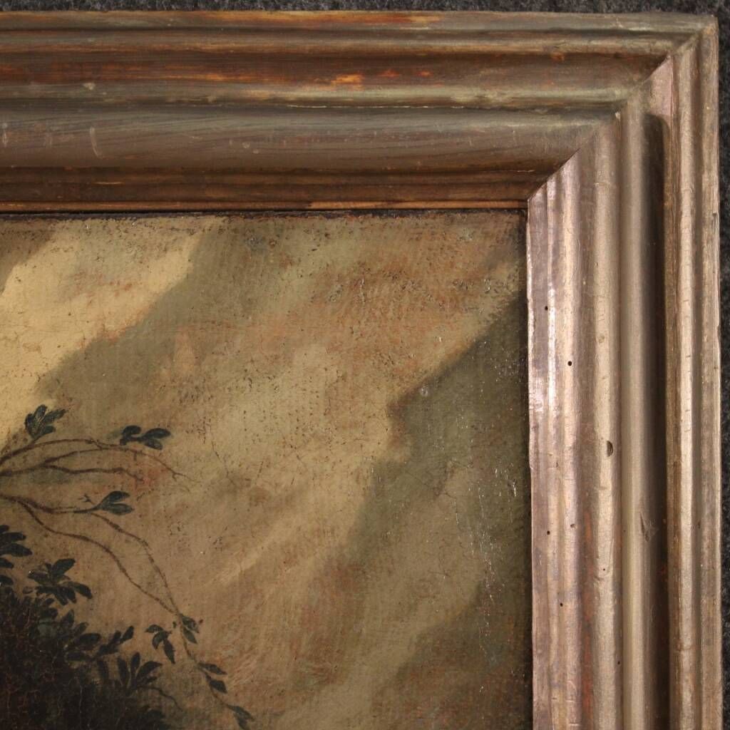 Painting landscape pastoral scene from the 18th century