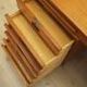 Executive desk with nine drawers and pull-out surface, teak veneer, Nipu, Denmark, 1970s