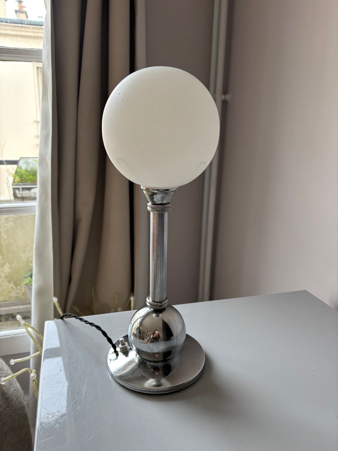 Lampe chromée vintage années 70