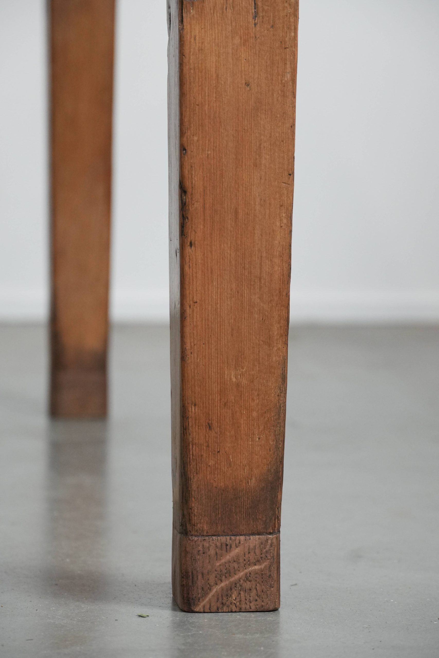 Authentic large French farmhouse antique XXL dining table with two drawers