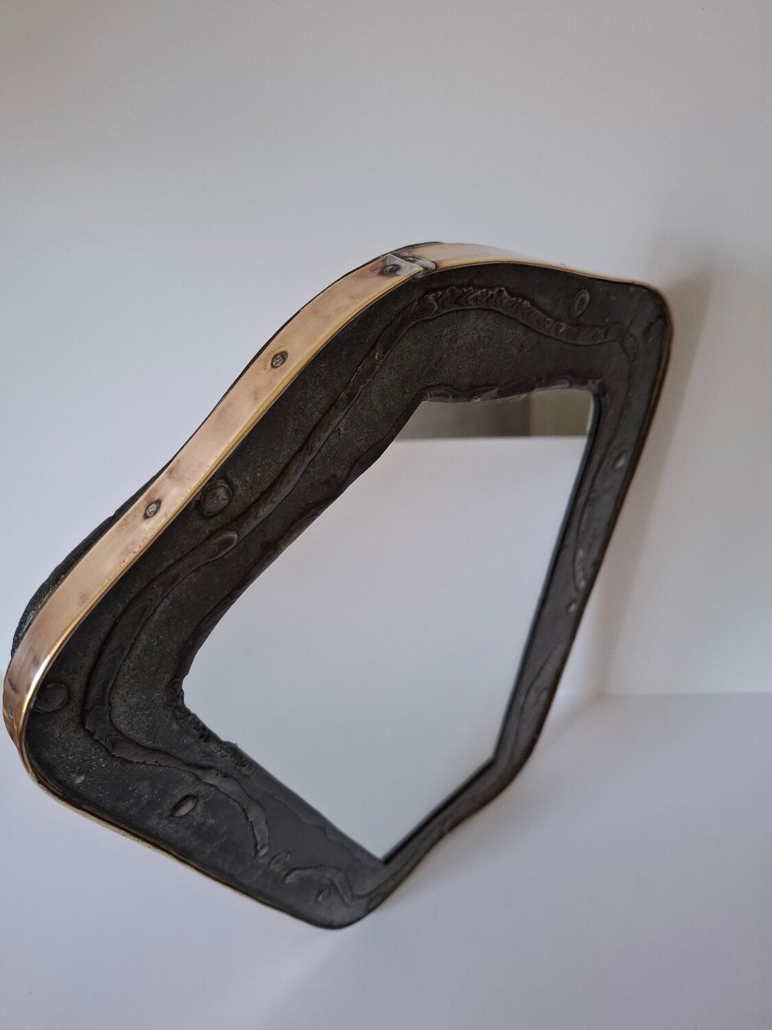 Vintage brutalist mirror