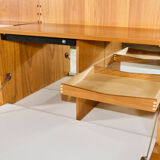 Modular wall system with panels Cado Poul Cadovius teak years 1959