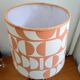 Vintage marble lamp and handmade lampshade