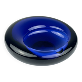 Cendrier en verre bleu par Per Lütken pour Holmegaard, Danemark, 1962