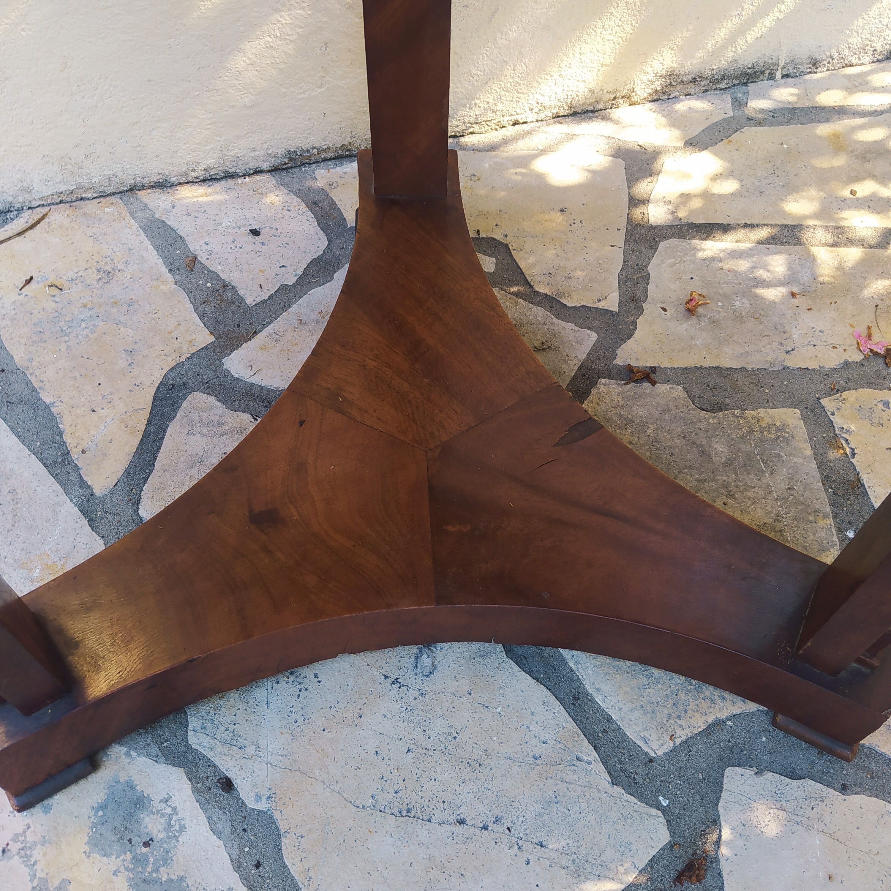 pedestal table Empire mahogany and marble period