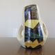 Large free-form vase in iridescent ceramic 60s