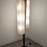 Danish floor lamp in teak and pearly resin from the 50s/60s