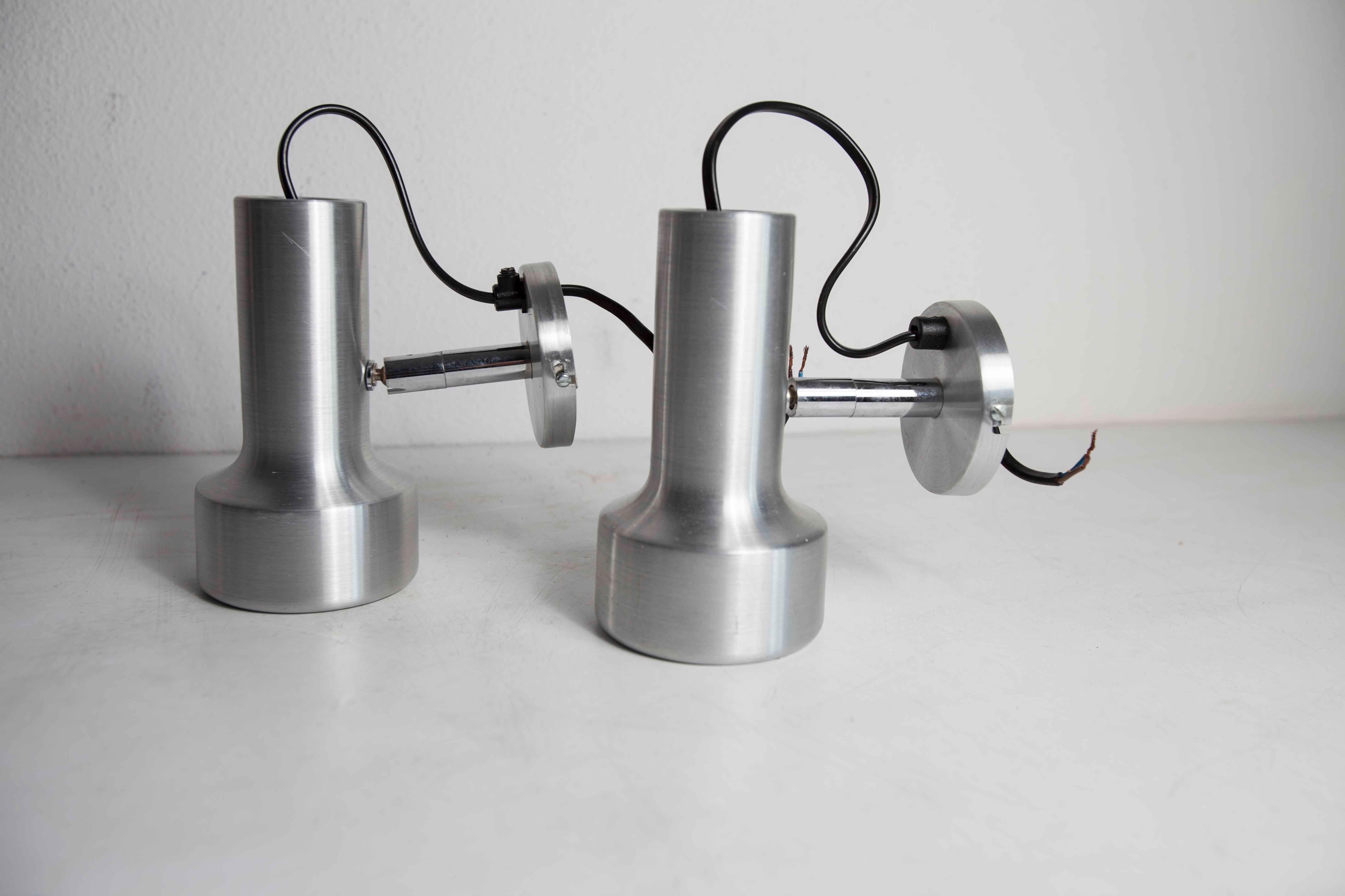 Pair of wall lamps SCE 1970 aluminium ref 2312