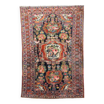 Antique Iranian Bakhtiar Faradombeh Oriental Rug: 3.37 x 2.13 Meters