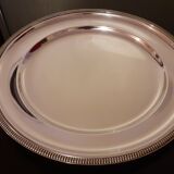 Large tray 35 cm in diameter in silver metal / DF hallmark and 24 g