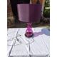 Lampe vintage en chrome et verre de couleur