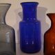 Series of 3 vintage glass vases by Erik Hoglund