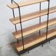 Vintage wooden and metal shelf