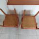Pair of "moustache" bridge armchairs