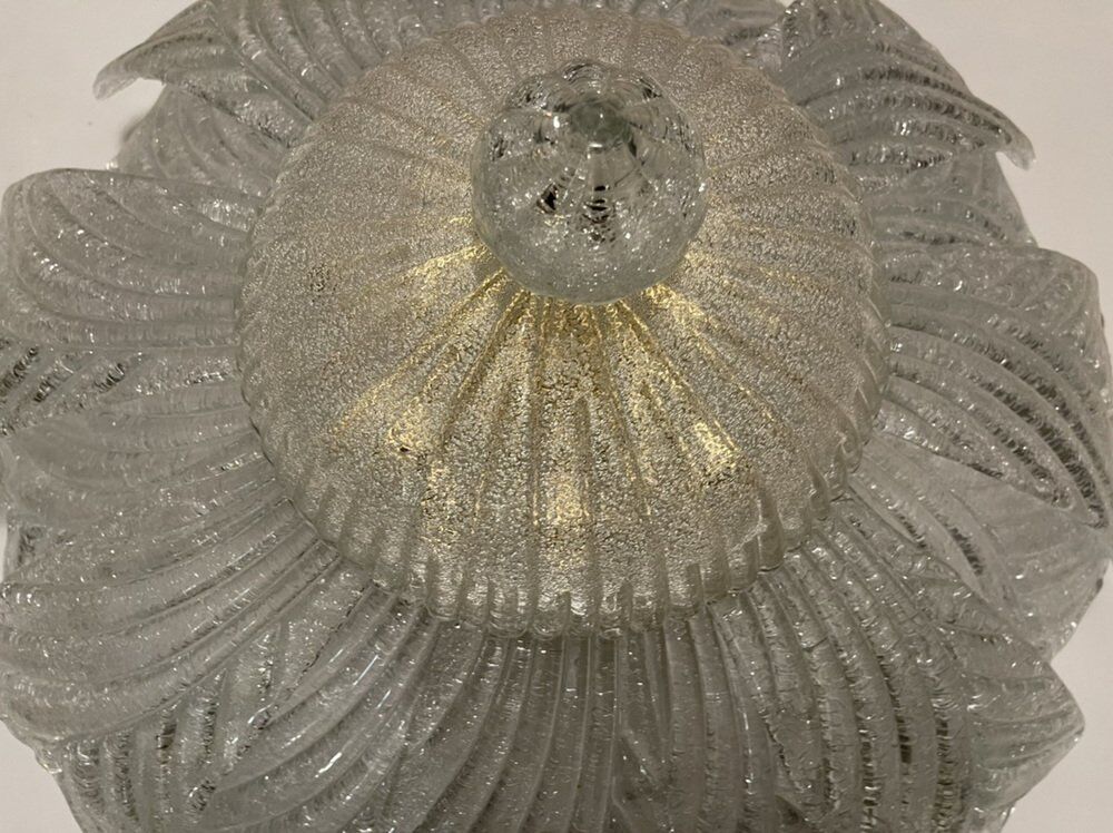 Large Venetian Murano Glass Flush Mount, 1960s