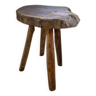 Antique exotic wood stool