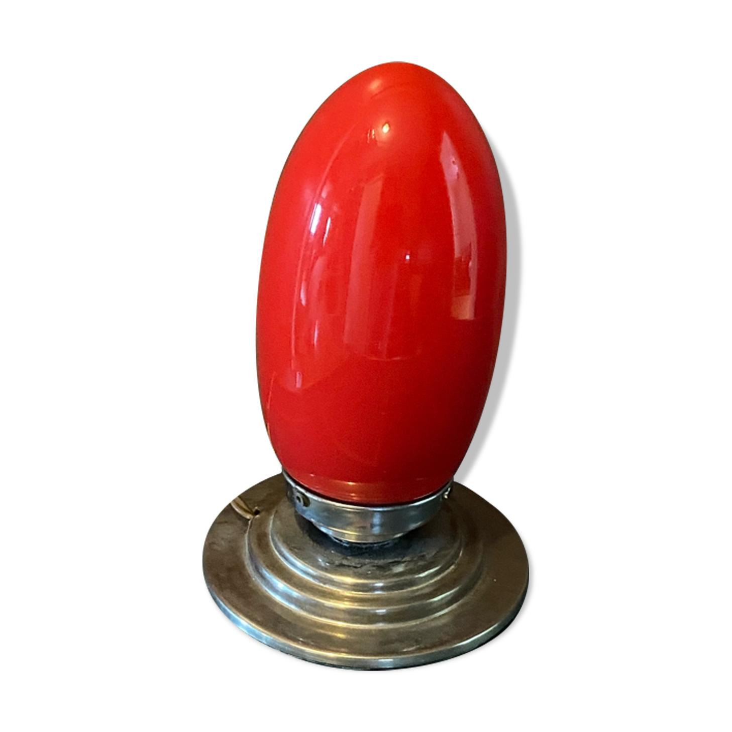 Egg bedside lamp, vintage night light 1970.
