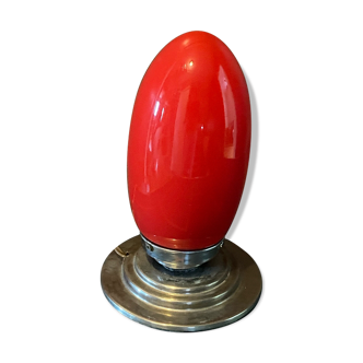 Egg bedside lamp, vintage night light 1970.
