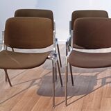 Suite of 4 DSC 106 chairs by Giancarlo Piretti for Anonyma, 1960