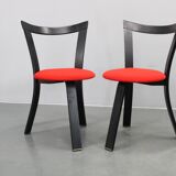 4 chaises en bois, années 1970