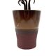 Mid-century Modern style brown artistic ceramic vase, Gabriele Bucci Italy