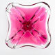 Large Crystal Bowl Bohemia Josef Hospodka 2.6kg Ruby Design 1960
