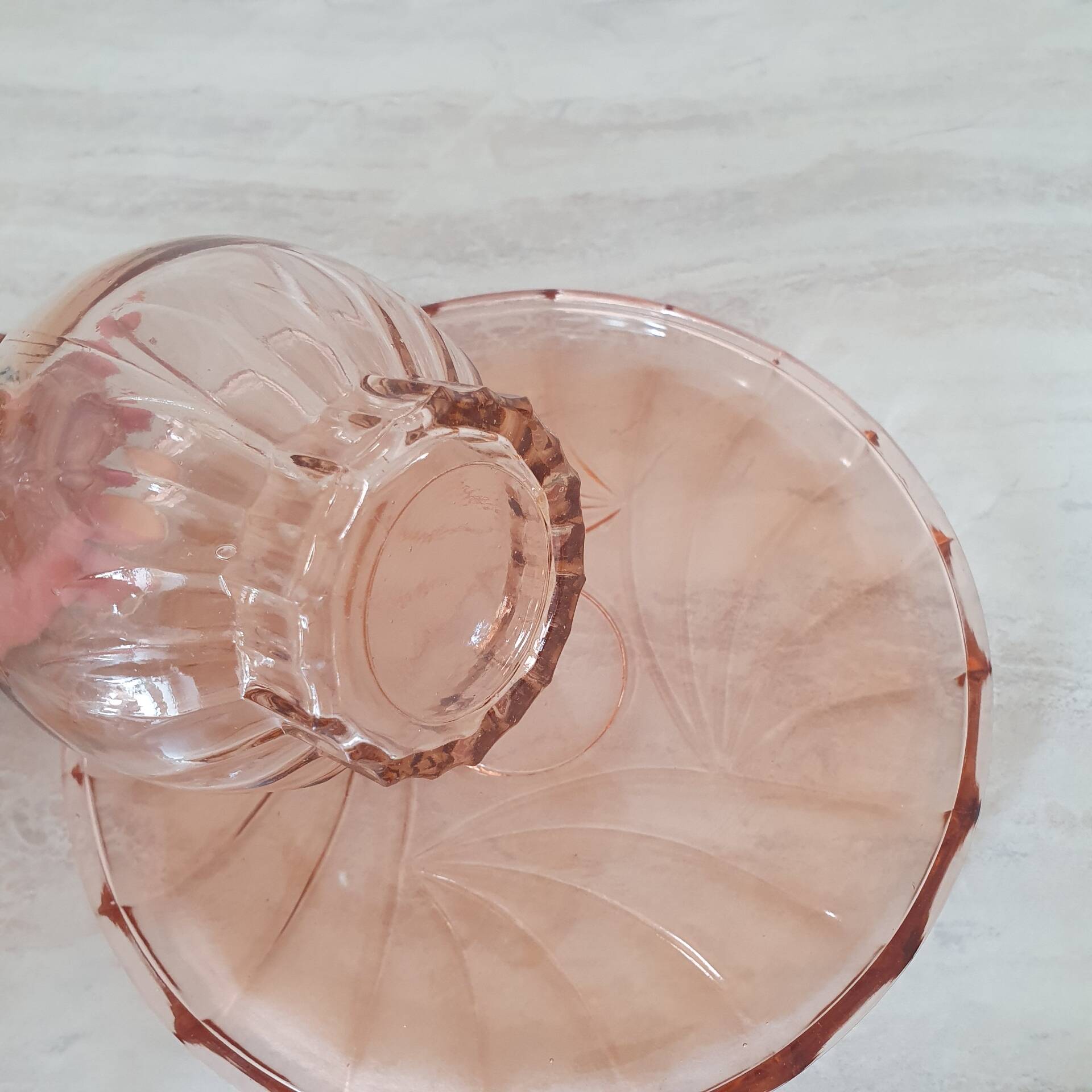 Jug and 4 glasses on Rosaline tray / Liqueur service