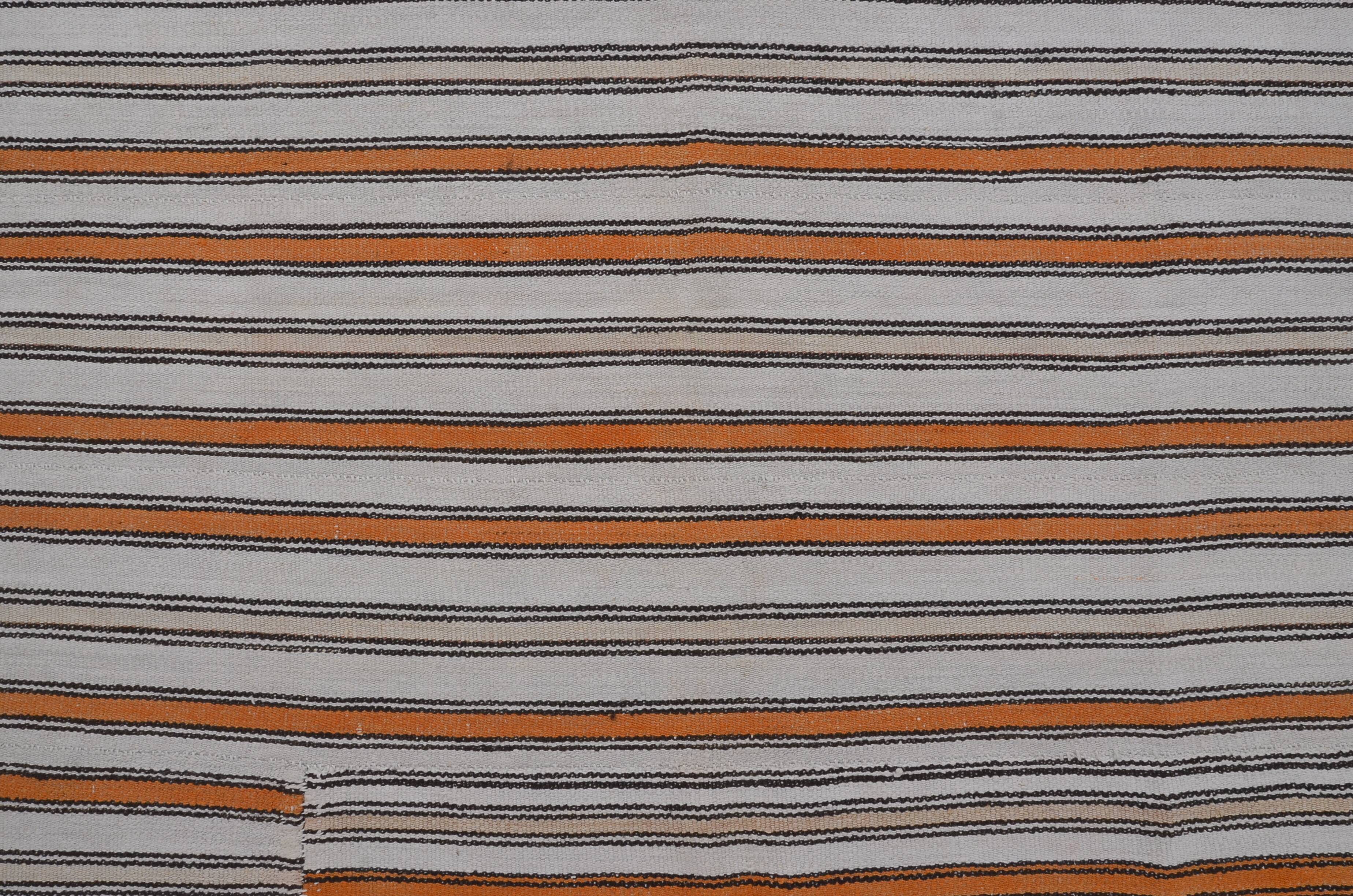 Colourful Stripe Oushak Vintage Hemp sku3724