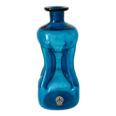 Carafe vintage bleu Kluk Kluk Kastrup Glas, 1950 Danemark