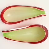 Pair of Fratelli Toso bowls in the shape of an aubergine, Murano, Italy, 1950s.
