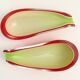 Pair of Fratelli Toso bowls in the shape of an aubergine, Murano, Italy, 1950s.