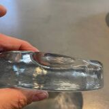 Molded glass pipe ashtray