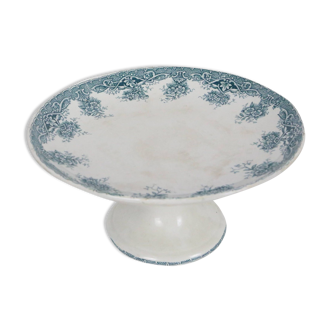 Old ceramic compote bowl, Prima de Saint Amand model, French manufacture, late 19th century