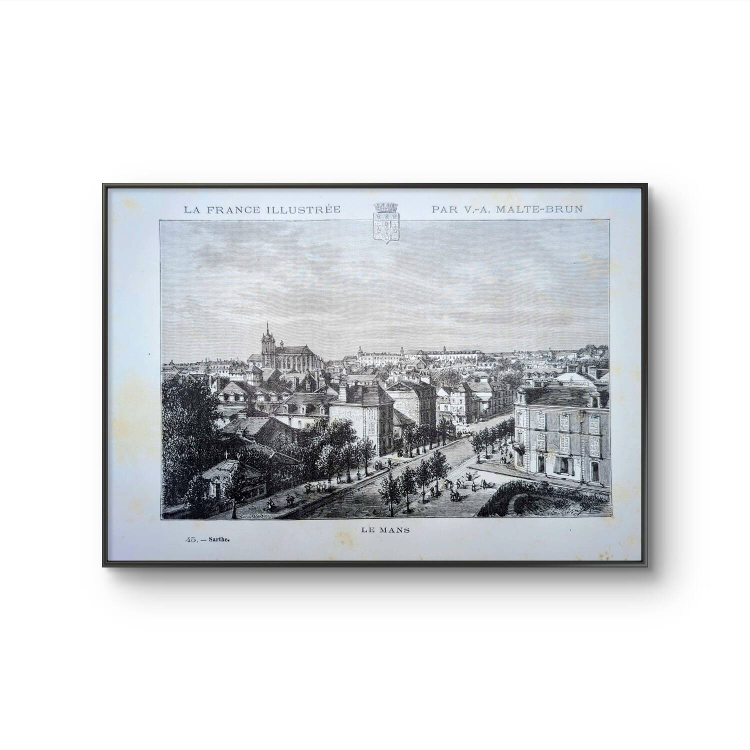 Le Mans, printed illustration from 1883.