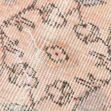 5x8 Faded Pink & Beige Floral Turkish Vintage Rug, 143x248 Cm