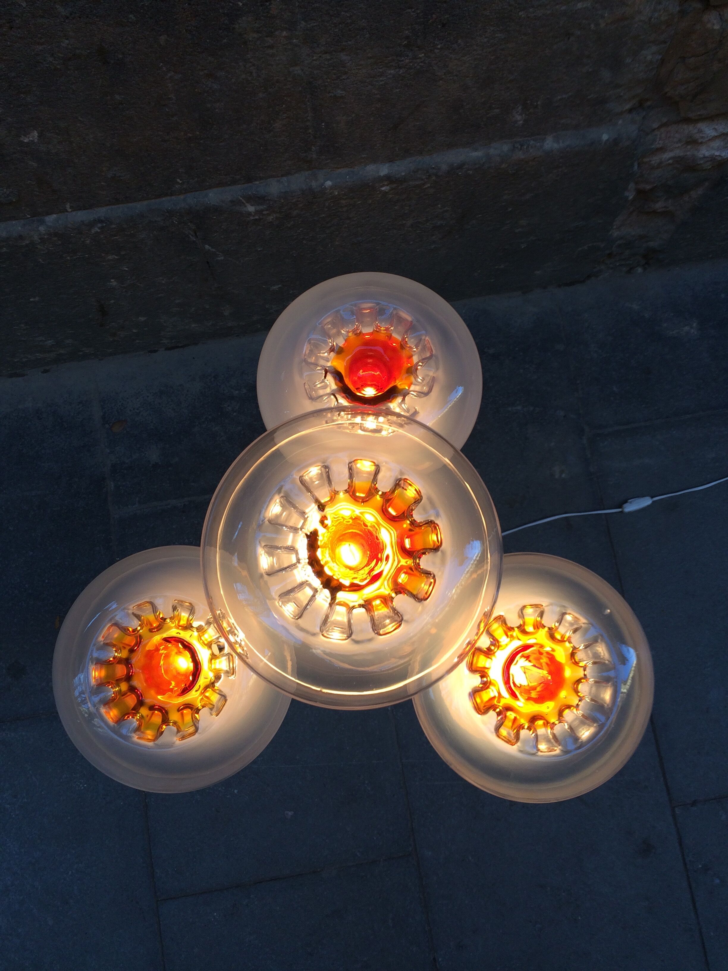 Design floor lamp 4 tulips