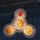 Lampadaire design 4 tulipes