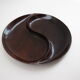 Plat en bois ying yang années 1960